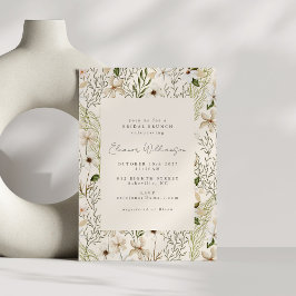 Whimsical Boho Greenerenery Foliage Bridal Brunch Einladung