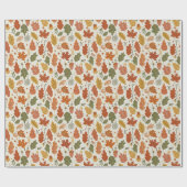 Whimsical Boho Herbstblätter Aquarell Geschenkpapier (Flach)