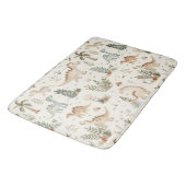 Whimsical Boho Jungle Dinosaur Muster Badematte (Schrägansicht)