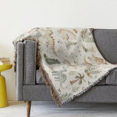 Whimsical Boho Jungle Dinosaur Muster Decke