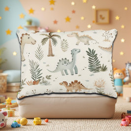 Whimsical Boho Jungle Dinosaur Muster Dekokissen