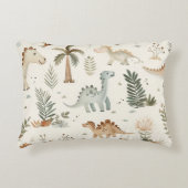 Whimsical Boho Jungle Dinosaur Muster Dekokissen (Vorderseite)