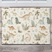 Whimsical Boho Jungle Dinosaur Muster Fußmatte