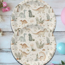 Whimsical Boho Jungle Dinosaur Muster Pappteller