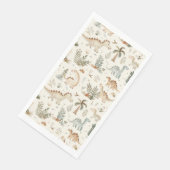 Whimsical Boho Jungle Dinosaur Muster Serviette (Ecke)