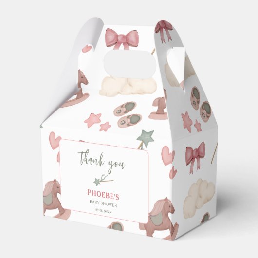 Whimsical Boho Kinderzimmer Bassinet Träume Pferd Geschenkschachtel (Vorderseite)