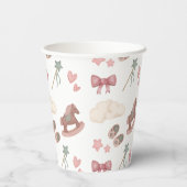 Whimsical Boho Kinderzimmer Bassinet Träume Pferd Pappbecher (Rückseite)