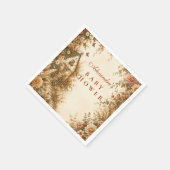 Whimsical Boho-Kürbis-Baby-Party Serviette (Ecke)