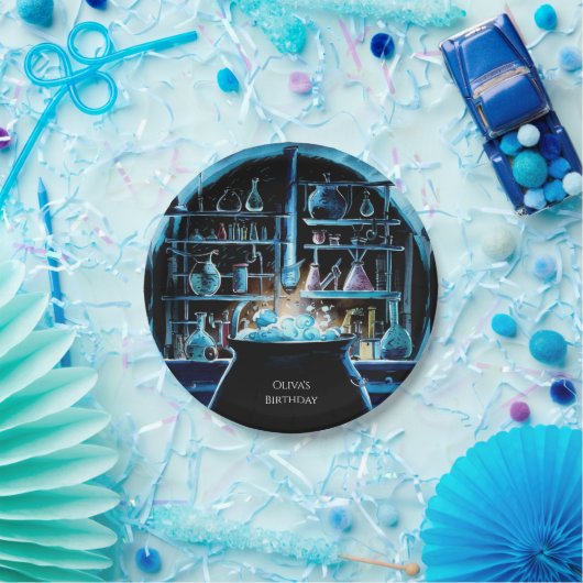 Whimsical Boho Magic Scientist zum Geburtstag Pappteller (Party)