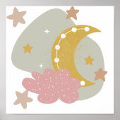 Whimsical boho moon szene, poster (Vorne)