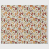Whimsical Boho Multi Color Autumn Leaves Geschenkpapier (Flach)