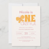 Whimsical Boho Niedlich Butterfly Retro 1. Geburts Einladung (Vorderseite)