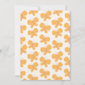 Whimsical Boho Niedlich Butterfly Retro 1. Geburts Einladung (Rückseite)