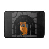 Whimsical Boho Owl & Tropical Monstera Leaf Badematte (Vorderseite)