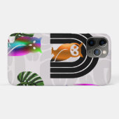 Whimsical Boho Owl & Tropical Monstera Leaf Case-Mate iPhone Hülle (Rückseite (Horizontal))