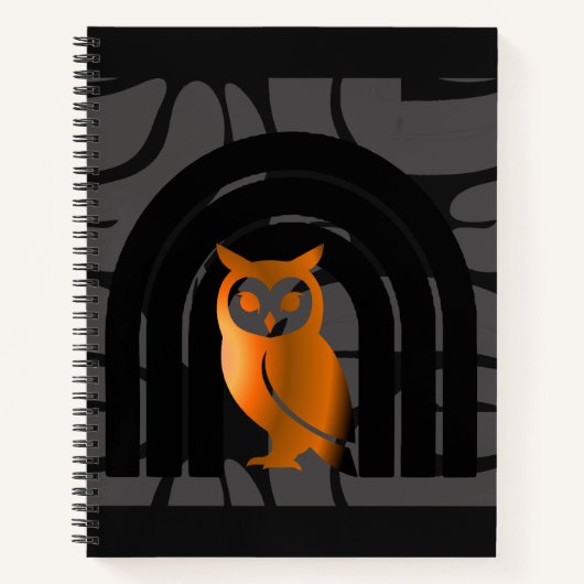 Whimsical Boho Owl & Tropical Monstera Leaf Notizblock (Vorderseite)