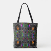 Whimsical Boho Owl & Tropical Monstera Leaf Tasche (Rückseite)