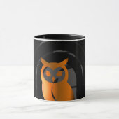 Whimsical Boho Owl & Tropical Monstera Leaf Tasse (Zentrum)