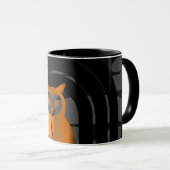 Whimsical Boho Owl & Tropical Monstera Leaf Tasse (VorderseiteRechts)