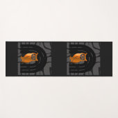 Whimsical Boho Owl & Tropical Monstera Leaf Yogamatte (Vorderseite (Horizontal))