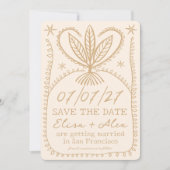 Whimsical Boho Rahmen SAVE THE DATE CUSTOM FOTO (Vorderseite)