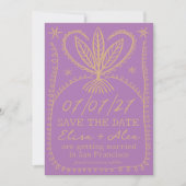 Whimsical Boho Rahmen SAVE THE DATE CUSTOM FOTO (Vorderseite)
