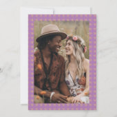 Whimsical Boho Rahmen SAVE THE DATE CUSTOM FOTO (Rückseite)