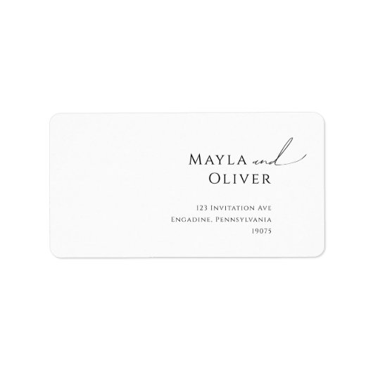 Whimsical boho Script Wedding RSVP Rücksendeadress Adressaufkleber (Vorne)