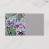 Whimsical Boho Soft Pastel Orchids Triptych Visitenkarte (Rückseite)