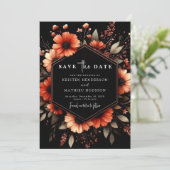 Whimsical Boho Terracotta Wedding Save The Date (Stehend Vorderseite)