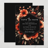 Whimsical Boho Terracotta Wedding Save The Date (Vorne/Hinten)