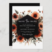 Whimsical Boho Terracotta Wedding Save The Date (Vorne/Hinten)