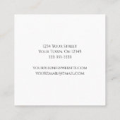 Whimsical Boho Tree Zeichnend Navy Blue Quadratische Visitenkarte (Rückseite)