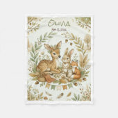 Whimsical Boho-Wald  Fleecedecke (Vorderseite)
