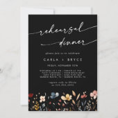 Whimsical Boho Wildflower Hochzeitsprobe-Dinner-Ei Einladung (Vorderseite)