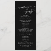 Whimsical Boho Wildflower Tea-Length Hochzeit  Programm (Rückseite)