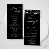 Whimsical Boho Wildflower Tea Length Wedding Programm