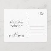 Whimsical Boho Wildflower Wedding Thank You Postkarte (Rückseite)