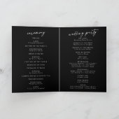 Whimsical Boho Wildflower Wir heiraten gefaltetes Programm (Innenseite)