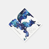 Whimsical Boho Wolf Birthday Serviette (Ecke)