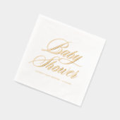 Whimsical Bold Calligraphy Baby Dusche Servietten Mit Folie (Links)