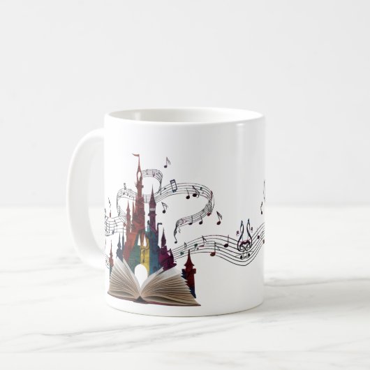 Whimsical Book Page Art Drinkware Kaffeetasse (Vorderseite Links)