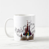Whimsical Book Page Art Drinkware Kaffeetasse (Links)