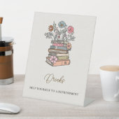 Whimsical Book Theme Baby Shower Drinks Table Sockelschild (In SItu)