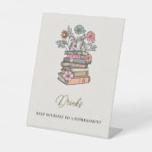 Whimsical Book Theme Baby Shower Drinks Table Sockelschild (Vorderseite)