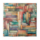 Whimsical Books Tile Fliese (Vorderseite)
