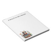 Whimsical Bookworm Editor Notizblock (angewinkelt)