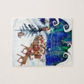 Whimsical Boreal Lights & Winter Village Puzzle (Horizontal)