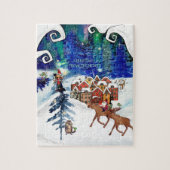Whimsical Boreal Lights & Winter Village Puzzle (Vertikal)