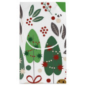 Whimsical Botanic Holiday Small Gift Bag Kleine Geschenktüte (Rückseite)